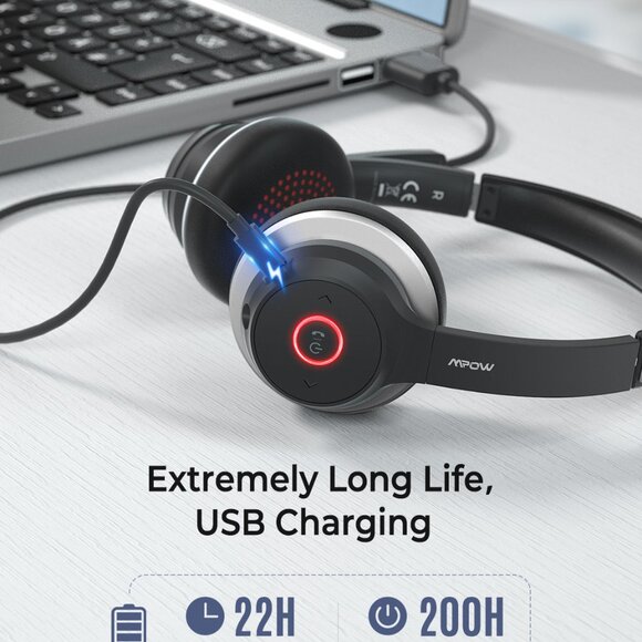 Mpow HC5 V5.0 Bluetooth Headset with Dual Mic - Picture 9 of 14